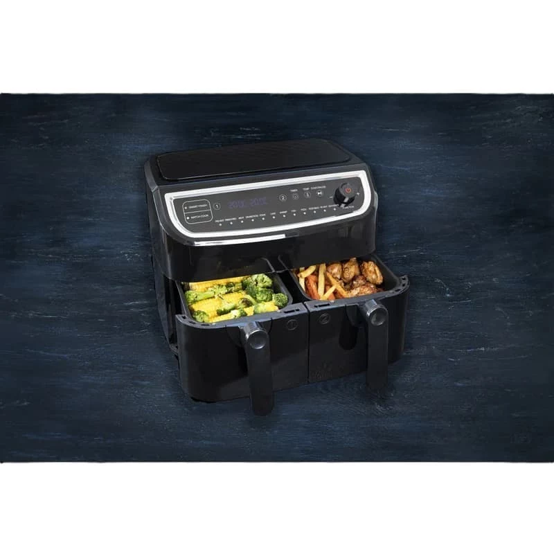 Gastronoma Dual Basket heteluchtfriteuse 9L 2400W zwart