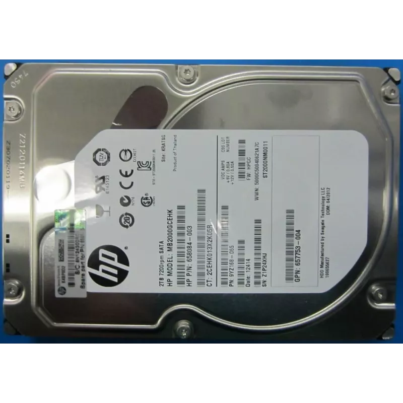 HP Enterprise 2TB 7.2K RPM SATA 3,5 inch LFF Midline harde schijf (659570-001)
