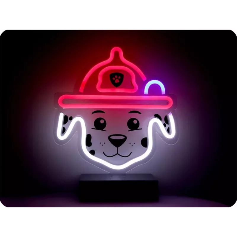 PAW Patrol LED-neonlamp met standaard voor kinderen, Marshall