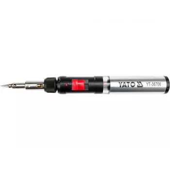 Yato YT-36706 gasbout 1300°C butaanbrander met heteluchtblazer, zwart/rood/rvs