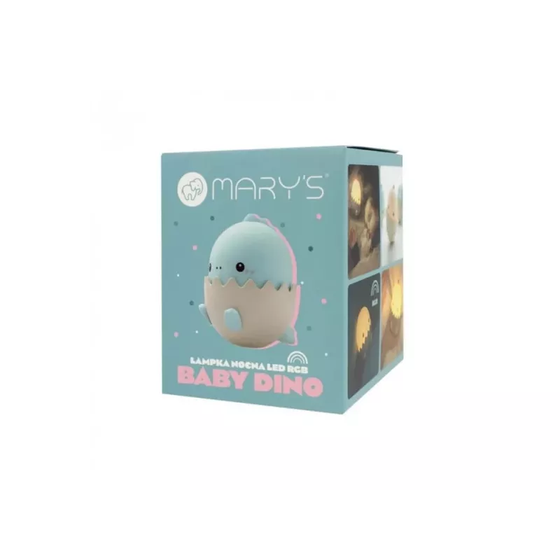 ECO LIGHT MW20794 dinosaurus-nachtlampje voor kinderen, LED, 0,75W, USB-oplaadbaar, touch-sensor, warmwit & RGB