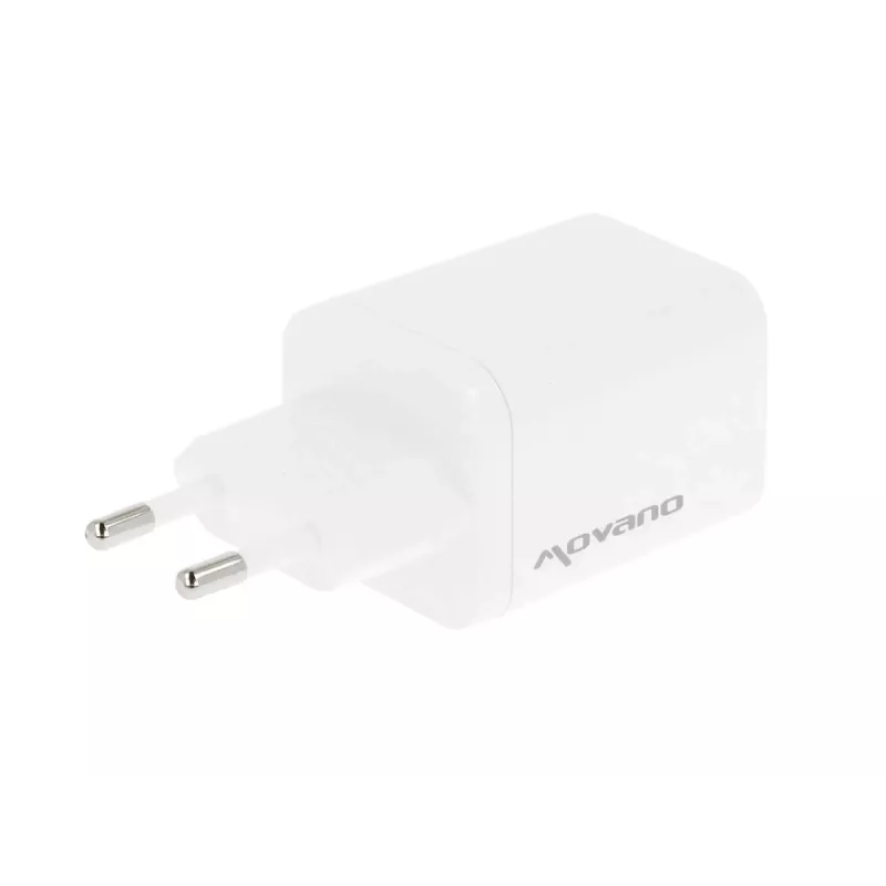 MOVANO GaN 65W 2x USB-C PD + USB-A oplader (wit)