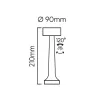 LED Line Lite RIWIA bureaulamp, 1W, 120lm, 1800mAh, goud