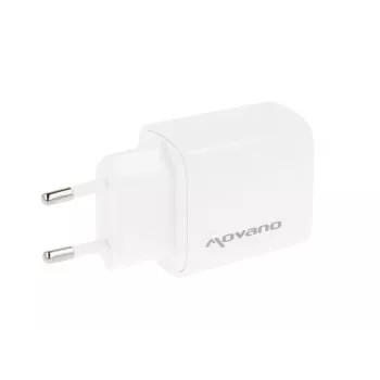 MOVANO GaN 30W USB-C PD + USB-A oplader (wit)