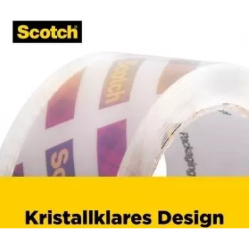 3M Scotch 195-EF transparant verpakkingstape, 48 mm x 20,3 m