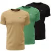 Heren T-shirt 4F M4481 3-pack beige, groen, zwart 4FWSS26TTSHM4481 92S S