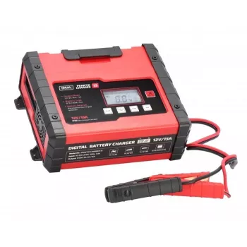 IDEAL oplader PRAKTIK CHARGER 15 LCD, laadspanning: 12V/6V, 15A/7.5A, 9-traps automatisch, IP65