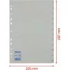 LEITZ Esselte kunststof register, genummerd 1-12, A4, wit, universele perforatie, 10 sets (100153)