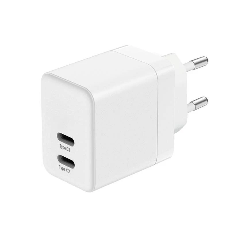 CRONG 35W dual USB-C PD 3.0 PPS GaN wandlader - wit