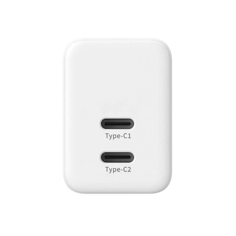 CRONG 35W dual USB-C PD 3.0 PPS GaN wandlader - wit