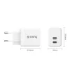 CRONG 35W dual USB-C PD 3.0 PPS GaN wandlader - wit