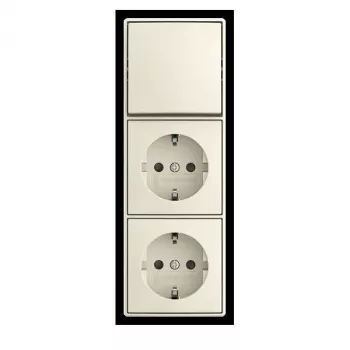 BUSCH-JAEGER combinatie-wipschakelaar-inzet 2-voudig wisselschakelaar 10A 250V inbouw 2TKA00005545