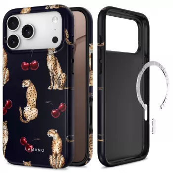 TECH-PROTECT Lamano MagSafe hoes voor iPhone 17 Pro Max / 18 Pro Max - Midnight Cherry