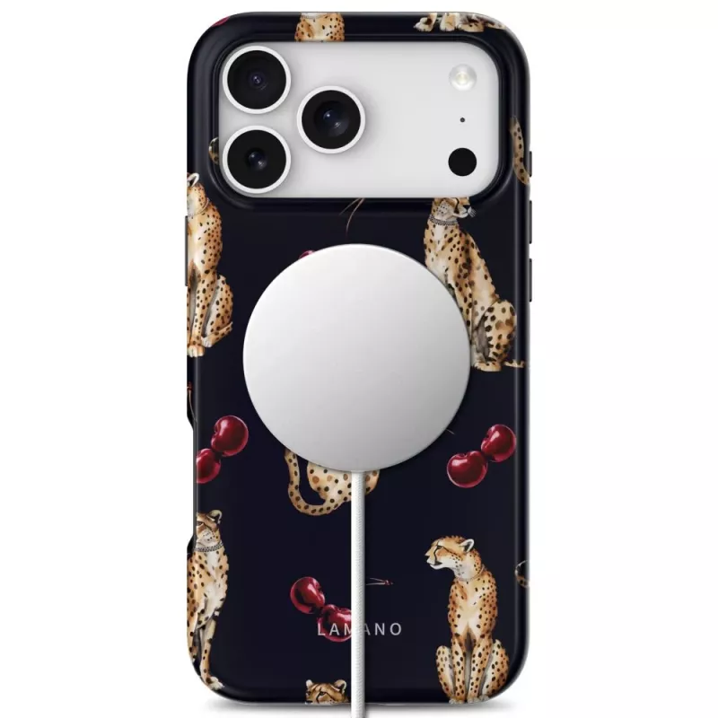 TECH-PROTECT Lamano MagSafe hoes voor iPhone 17 Pro Max / 18 Pro Max - Midnight Cherry