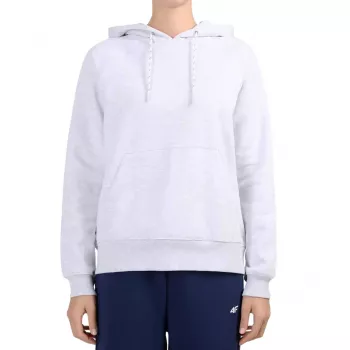4F dames hoodie F2536 lichtgrijs melange maat L