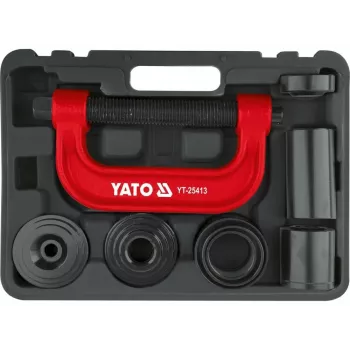 Yato YT-25413 173-delige dopsleutel- en bitset met 1/4 inch, 3/8 inch, 1/2 inch aandrijving, fijnvertande ratels, CrV-staal, gepolijst chroom