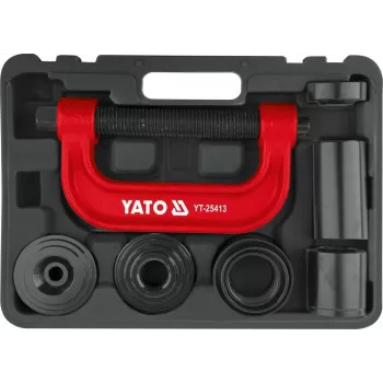 Yato YT-25413 173-delige dopsleutel- en bitset met 1/4 inch, 3/8 inch, 1/2 inch aandrijving, fijnvertande ratels, CrV-staal, gepolijst chroom