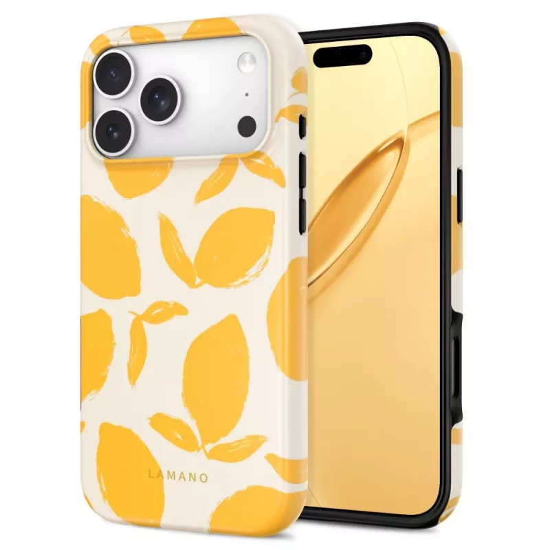 Tech-Protect Lamano MagSafe hoesje voor iPhone 17 Pro Max / 18 Pro Max – Lemon Haze