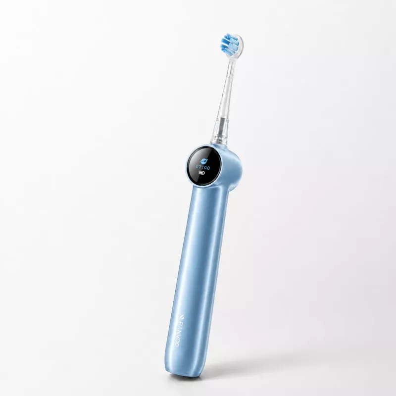 RANVOO PH5 Bubble Sonic elektrische tandenborstel, 38.000 VPM, 5 modi, IPX7, USB-opladen, blauw