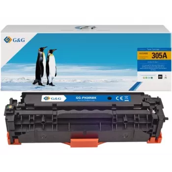 G&G compatibele tonercartridge voor HP 305A/CE410A, zwart, 2.200 pagina's 14394