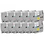 G&G 20100 compatibele labeltapecassette voor Brother TZe-231, 12 mm, zwart op wit, 10-pack