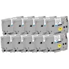 G&G 20100 compatibele labeltapecassette voor Brother TZe-231, 12 mm, zwart op wit, 10-pack