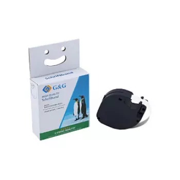 G&G BM-D-G-91221 labeltapecassette 12mm x 4m wit/zwart voor DYMO