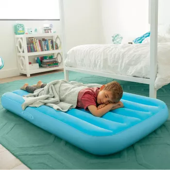 Intex 66803NP CozyKidz kinderluchtbed 157 x 88 x 18 cm, blauw of roze