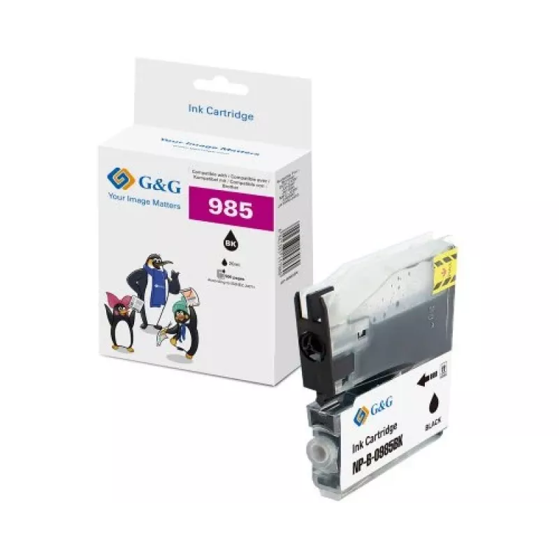 G&G compatibele inktpatroon Brother LC-985BK zwart (18821)