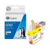 G&G compatibele inktcartridge Brother LC421Y geel (200 pagina's) 20562