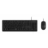Rapoo NX1500 bedraad toetsenbord- en muisset, full-size QWERTZ, zwart R-13100