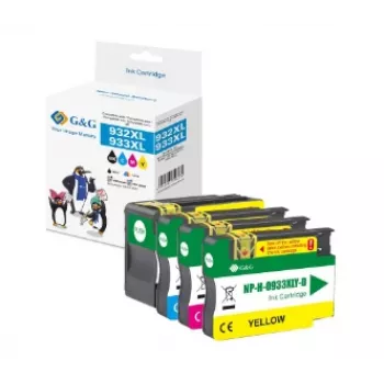 G&G compatibele inktcartridges 4-pack zwart/cyaan/magenta/geel voor HP 932XL/933XL (GP-H932XLBK/933XLCMY-4P)