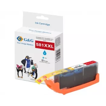 G&G compatibele Canon CLI-581C XXL cyaan inktpatroon (15842)