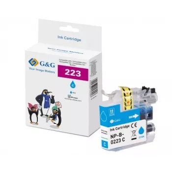 G&G XL inktpatroon compatibel met Brother LC-223C (cyaan, high yield) 14521