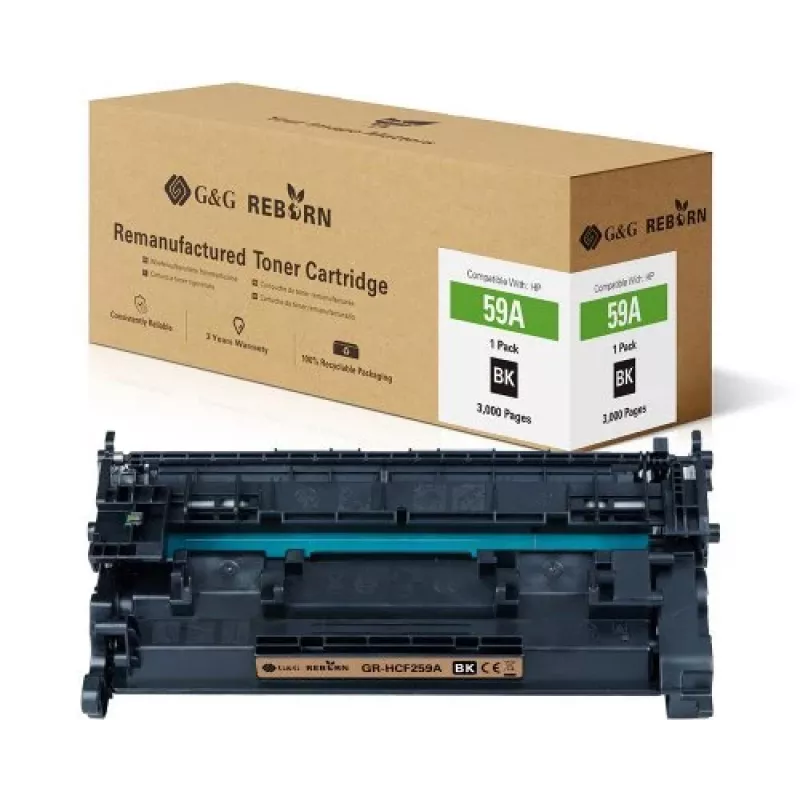 G&G compatibele tonercartridge GR-HCF259A voor HP 59A, zwart, 3000 pagina's