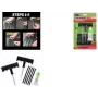 IWH slime bandenplug-reparatieset, 8-delige tubeless bandenpech-reparatieset met T-greep gereedschap en 5 butylrubber pluggen 20500