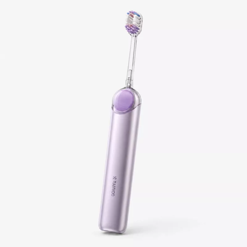 RANVOO PQ5 Pure Sonic elektrische tandenborstel, paars, 5 modi, 4 borstelkoppen, USB-opladen