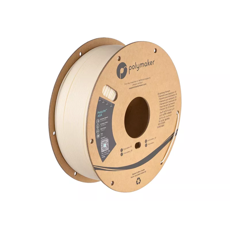 Polymaker ASA filament – 1,75 mm, 1 kg, naturel – UV-, weer- en hittebestendig PF01006