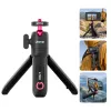 ULANZI MT-55 4-in-1 ministatief selfiestick handgreep rugzakclip met kogelkop, 1/4 inch schroef, telefoonhouder 60-85mm, aluminiumlegering, zwart