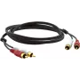 Kramer C-2RAM/2RAM-10 coaxiale audiokabel RCA-stekker naar RCA-stekker 3,0 m zwart 95-0202010