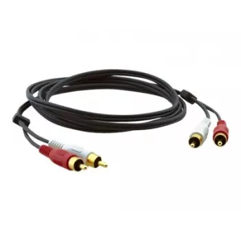 Kramer C-2RAM/2RAM-10 coaxiale audiokabel RCA-stekker naar RCA-stekker 3,0 m zwart 95-0202010