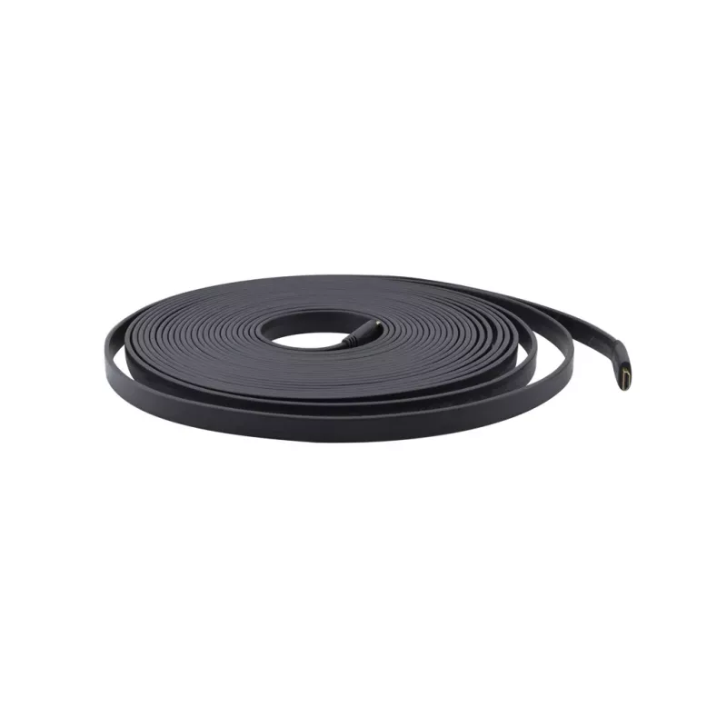 Kramer C-HM/HM/FLAT/ETH-25 high-speed HDMI-kabel met ethernet, 7,6 m, plat, dubbel afgeschermd, zwart 97-01014025