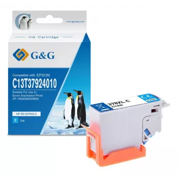 G&G XL Gele inktpatroon Compatibel met Epson 378XL (C13T37944010) – Hoge capaciteit 830 pagina's 15182
