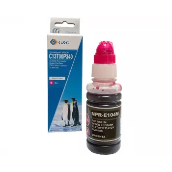 G&G EcoTank inktfles Magenta Compatibel met Epson 104 (70ml)