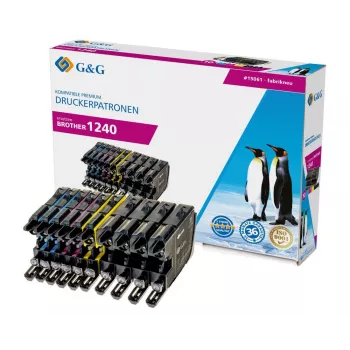 G&G Compatibele Inktpatronen Multipack Zwart, Cyaan, Magenta, Geel NP-B-0075BK (1P750-10)