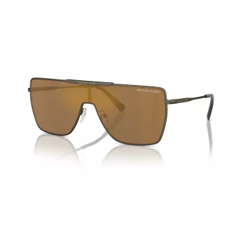 Michael Kors heren MK1152-1001F9 pilot zonnebril, zwart montuur, grijze glazen, 58-17-145 mm