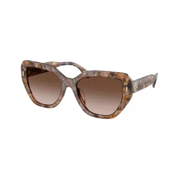 Tory Burch TY7194U197513 dames zonnebril, vierkant, acetaat, Dark Havana/bruin gradient, 55-17-140 mm