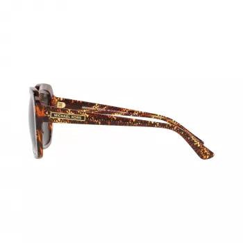 Michael Kors dames MK2140-366787 vierkante zonnebril, donkere schildpad montuur, bruine gradient glazen, 55/18/140 mm