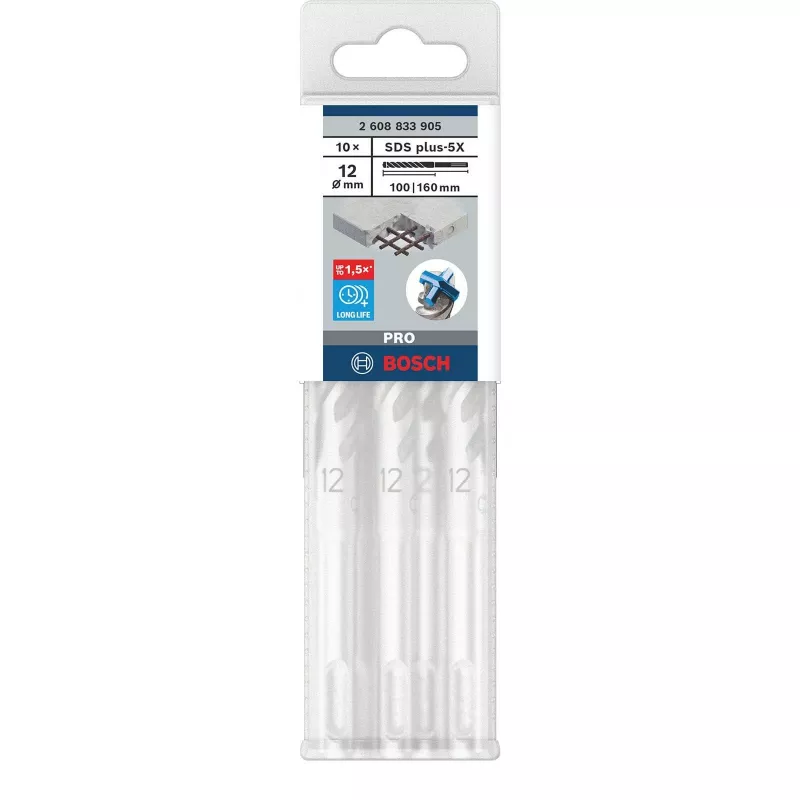 BOSCH 2608833905 PRO SDS Plus-5X hamerboor 12x100x160 mm