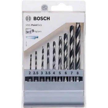 Bosch HSS PointTeQ metaalborenset, 9-delig, 2-10 mm, spiraalboren 2607002826